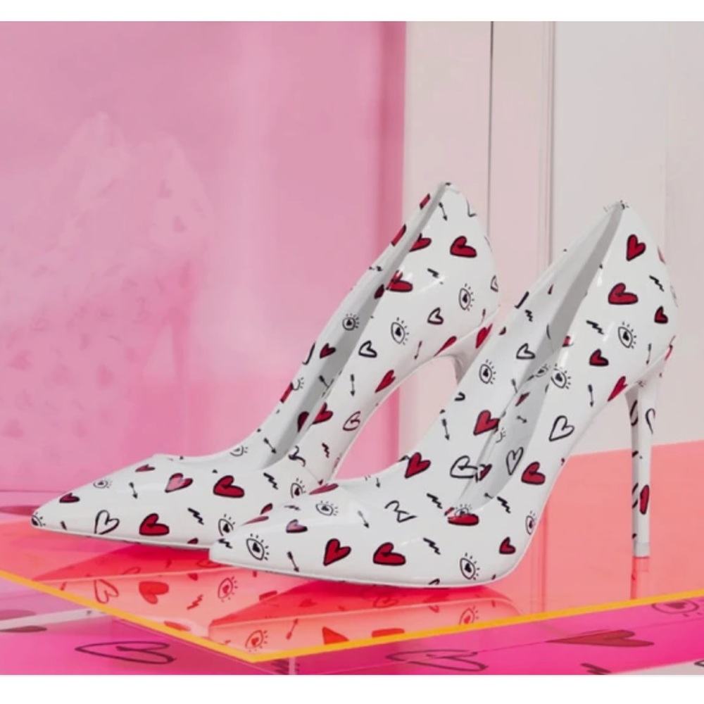 ALDO Stessy Pointed-Toe Stiletto Pumps in white & Red